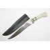 Dagger Knife Damascus Steel Blade Green Jade Stone Handle Silver Koftgiri D51
